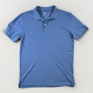 Gap Mens Light Blue Short Sleeve Polo Shirt Size M